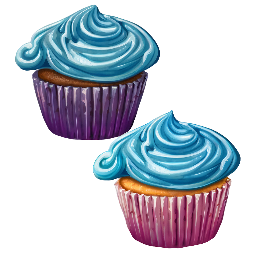 Cupcake With Frosting Swirl Png Xkf65 PNG