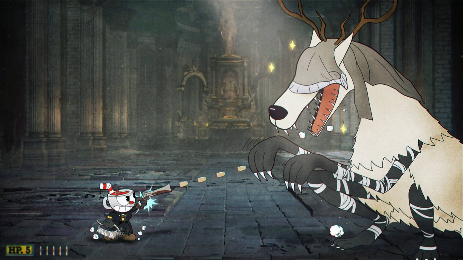 Cuphead And Bloodborne Faceoff Wallpaper