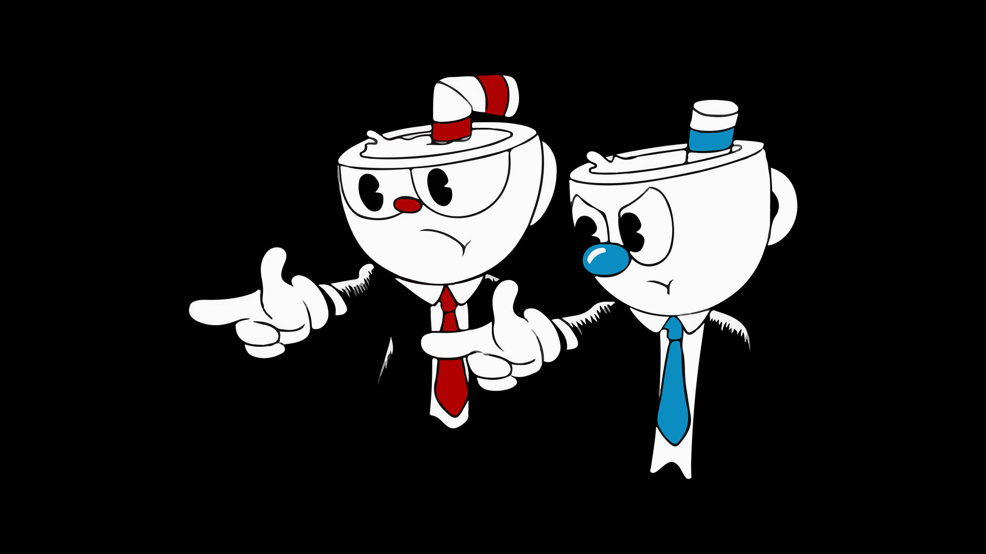 Crossed Arms Cuphead Sticker - Crossed Arms Cuphead Mugman