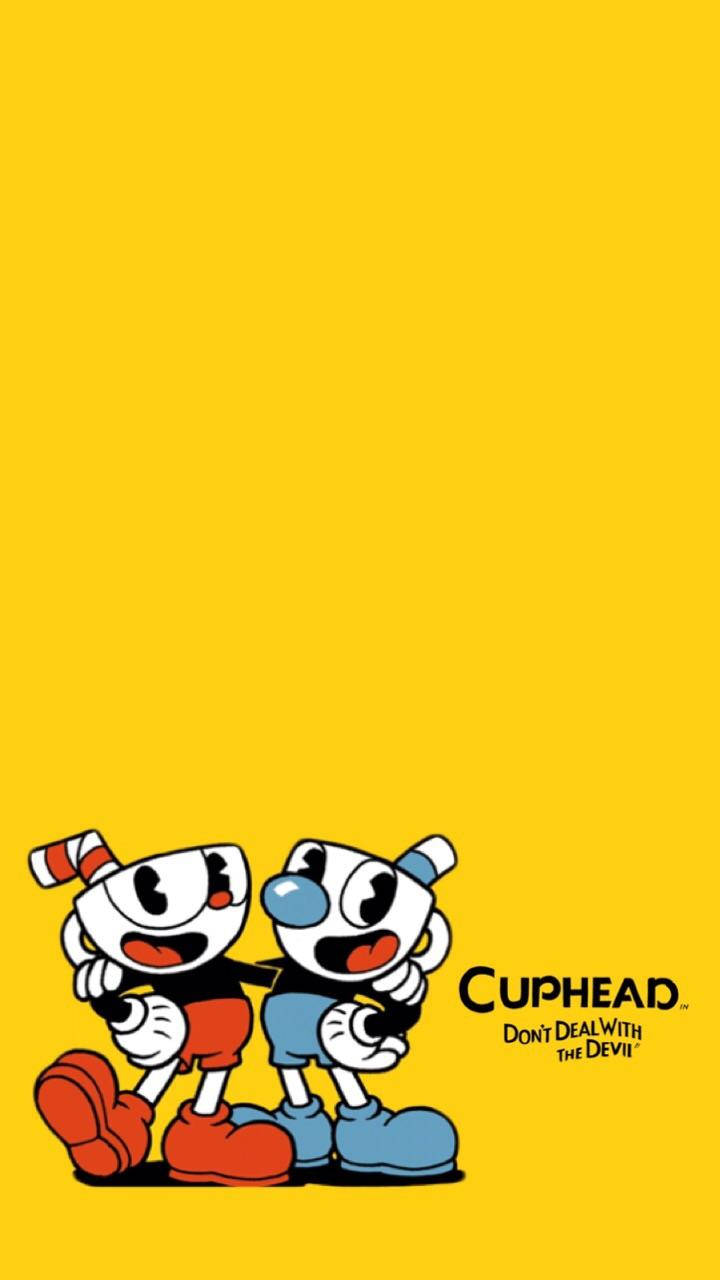 Cuphead And Mugman In Yellow Wallpaper