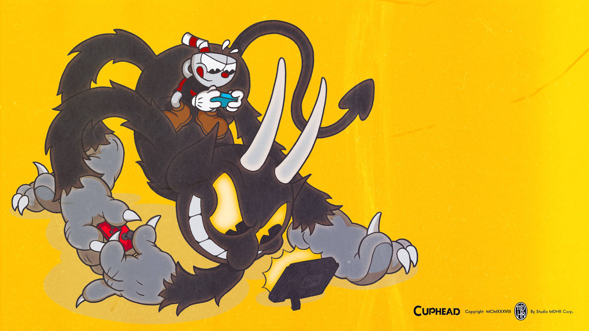 Cuphead And The Devil Boss Wallpaper