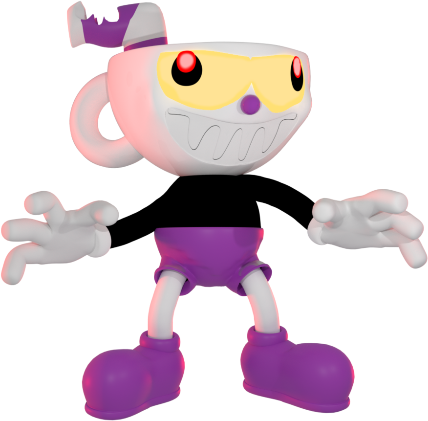 Cuphead Character Mugman3 D Model PNG