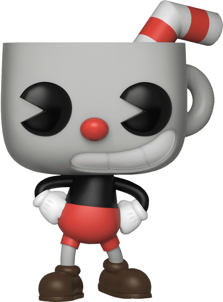 Cuphead Figure Standing Pose PNG