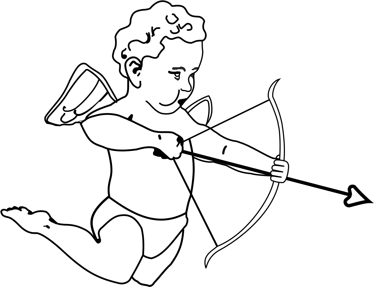 Cupid Archer Outline PNG
