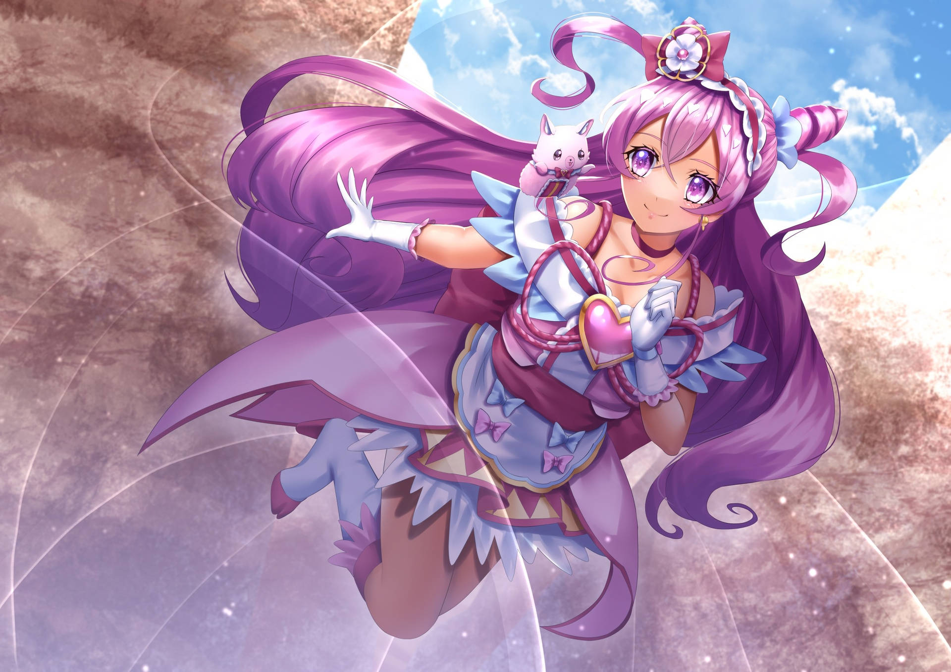 Cure Precious Anime Purple Version Wallpaper