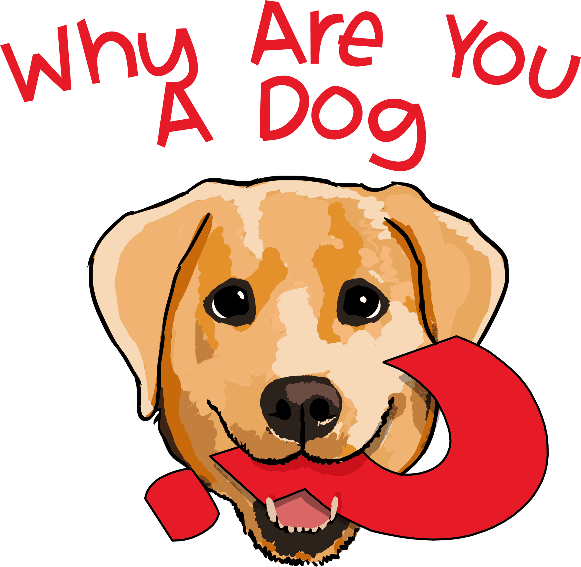 Curious Dog With Question Mark PNG