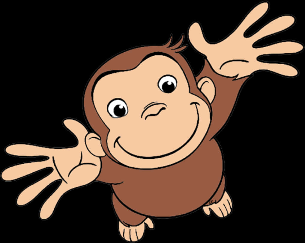 Download Curious George Happy Gesture | Wallpapers.com