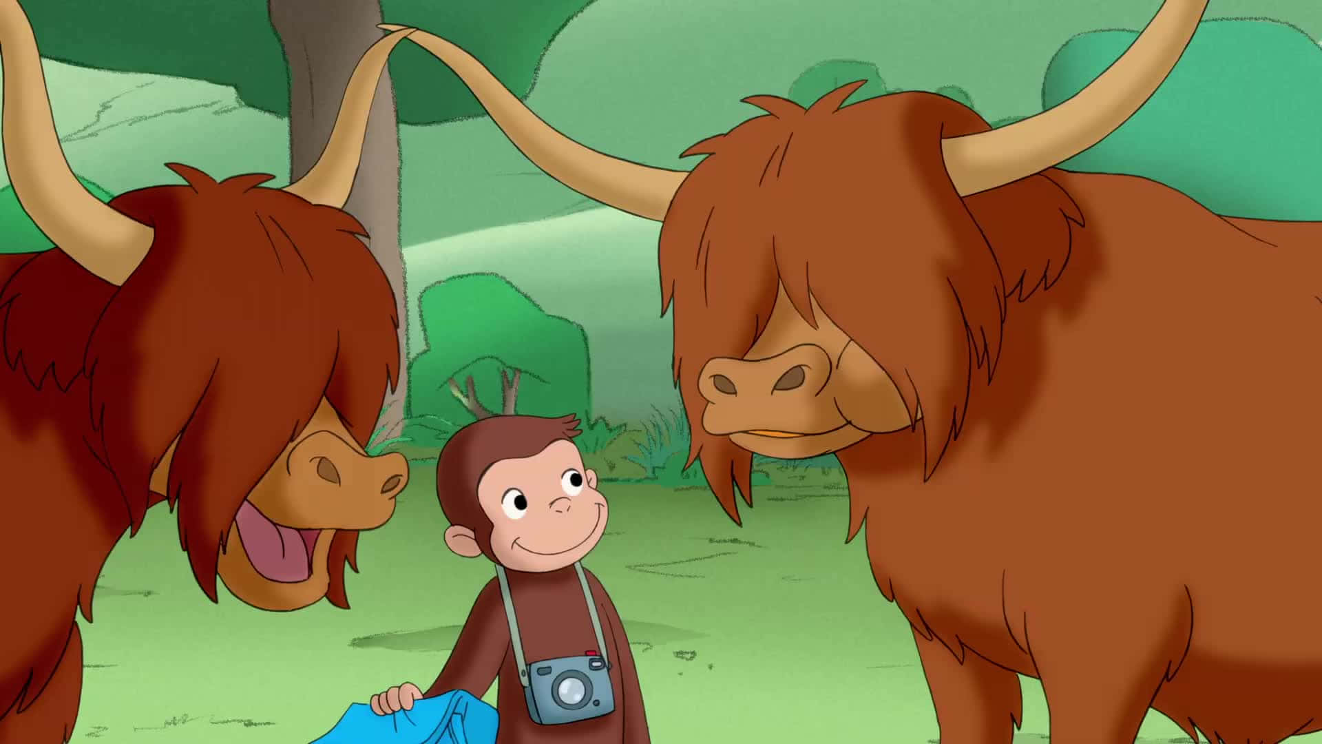"Curious George always has a mischievous look in his eye!"