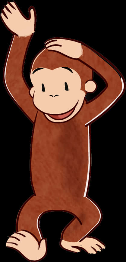Curious George Waving PNG