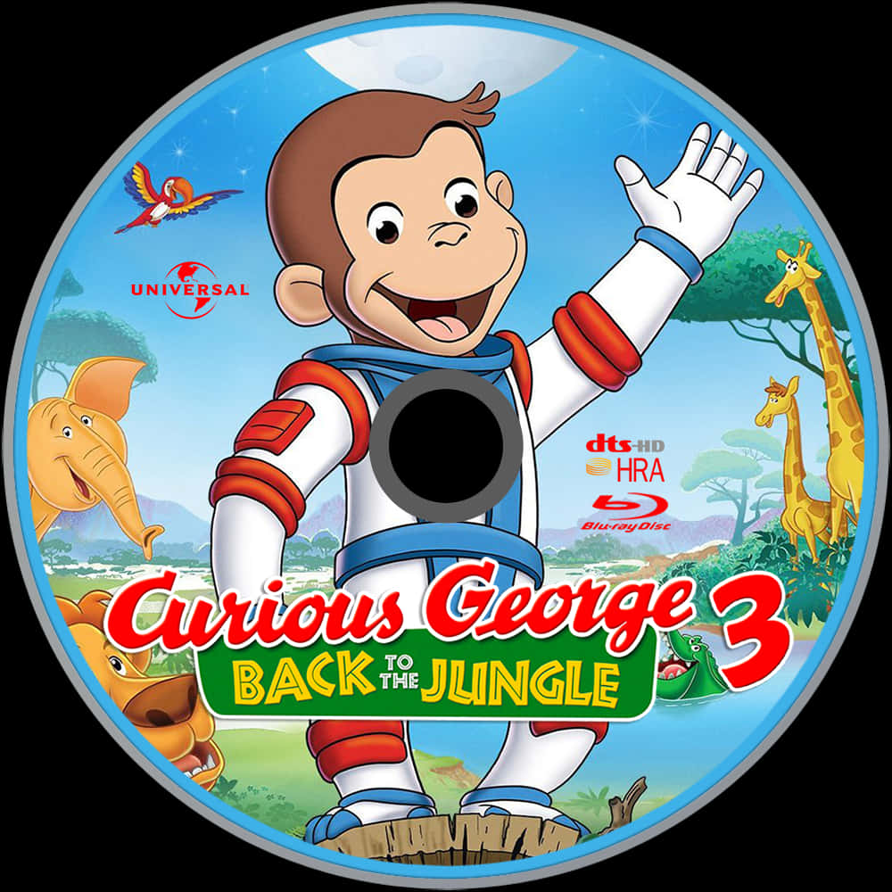 Curious George3 Backtothe Jungle D V D Cover PNG