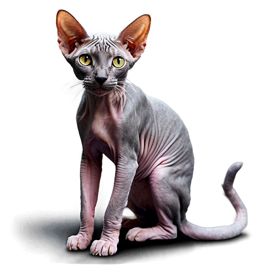 Curious Hairless Cat Png Tna PNG