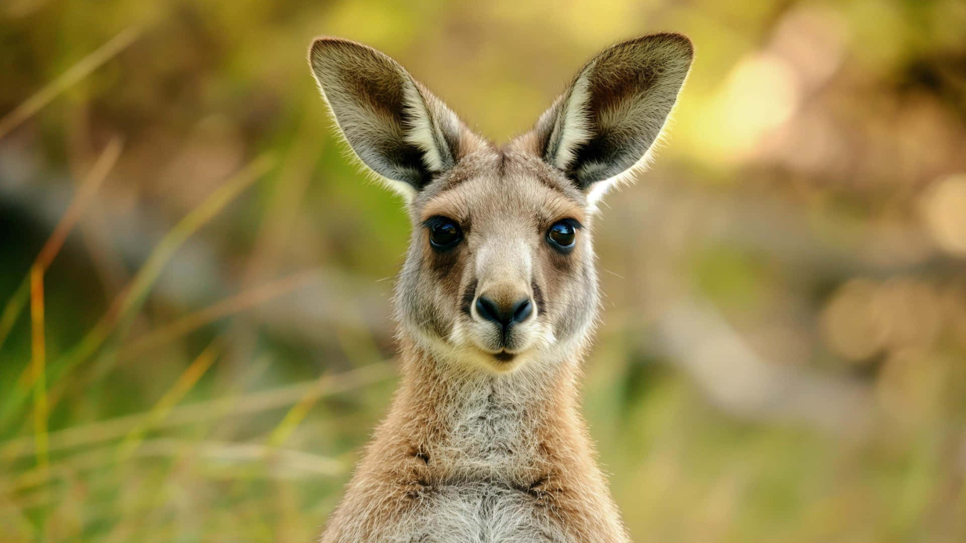 Curious Kangaroo Portrait4 K Wildlife Wallpaper