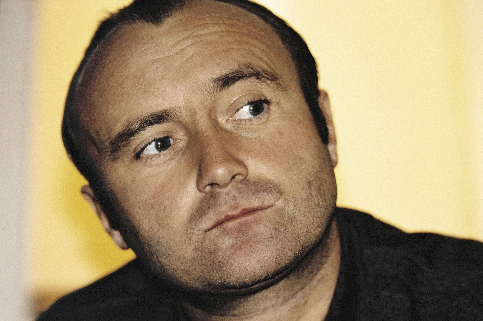Curious Phil Collins Looking Out Wallpaper
