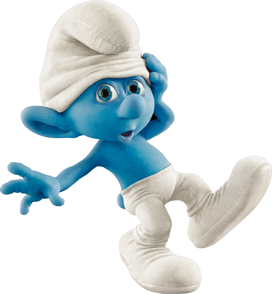 Curious Smurf Character Pose PNG