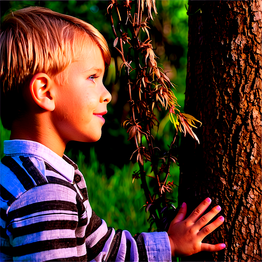 Curious Son Exploring Nature Png 06242024 PNG