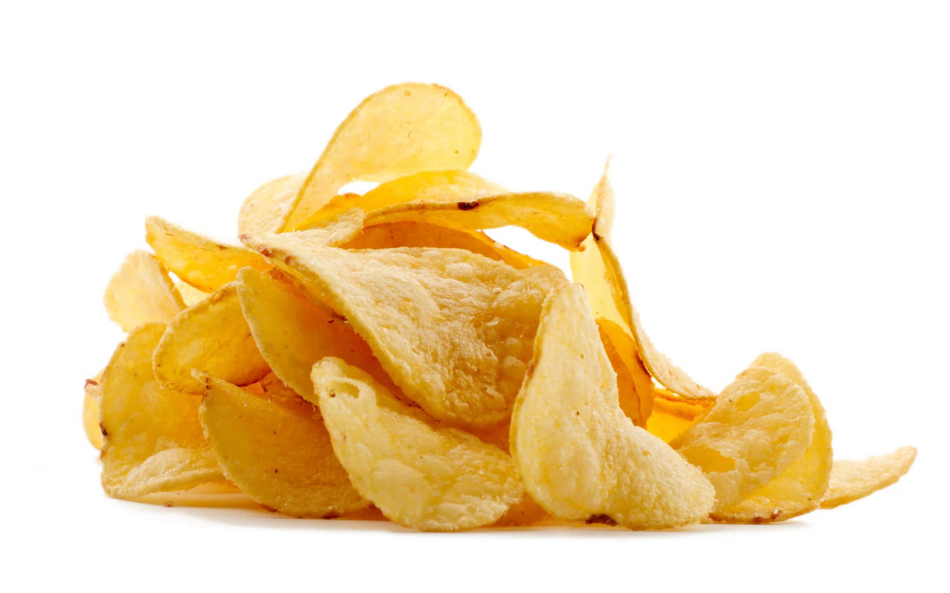 Delicious Curled Potato Chips in a Bowl Wallpaper