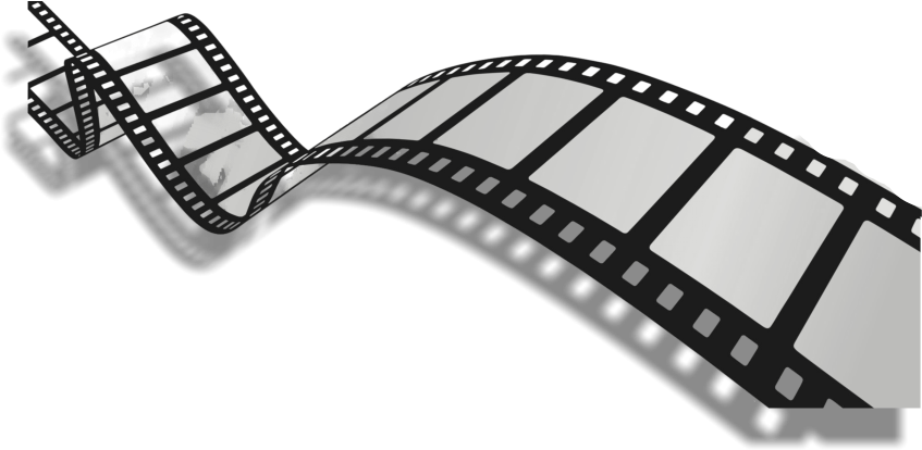 Curled Filmstrip Graphic PNG