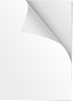 Curled White Paper Corner PNG