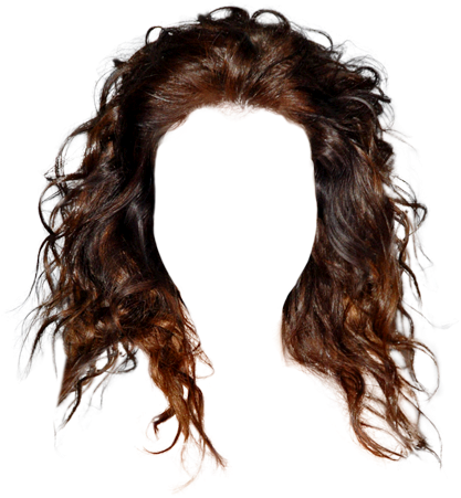 Curly Brown Hair Transparent Background PNG