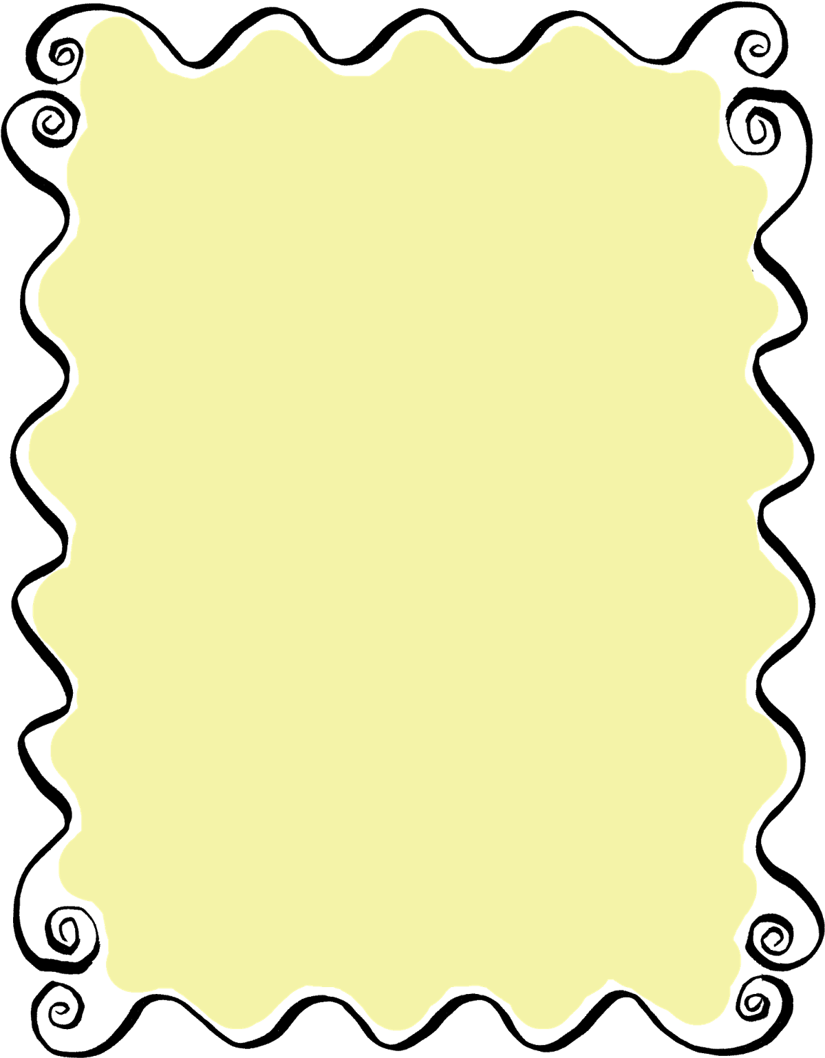 Curly Frame Design Element PNG