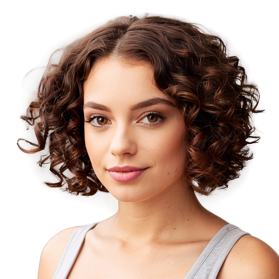 Curly Hair Bob Cut Png 59 PNG