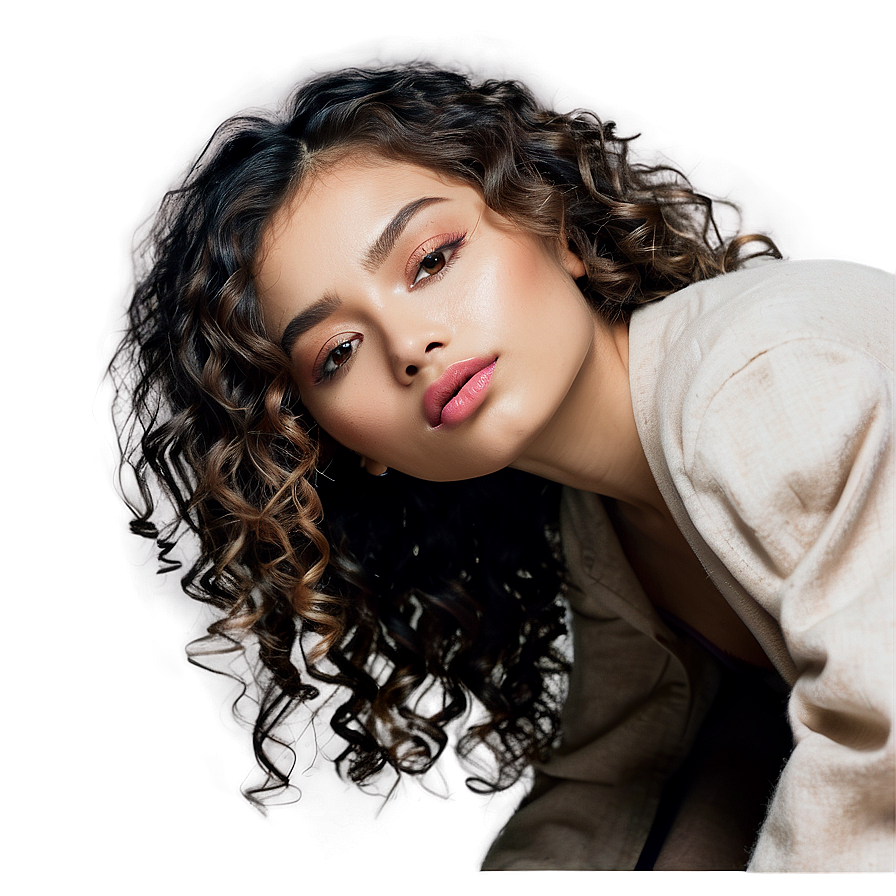 Curly Hair Fashion Model Png Sno PNG
