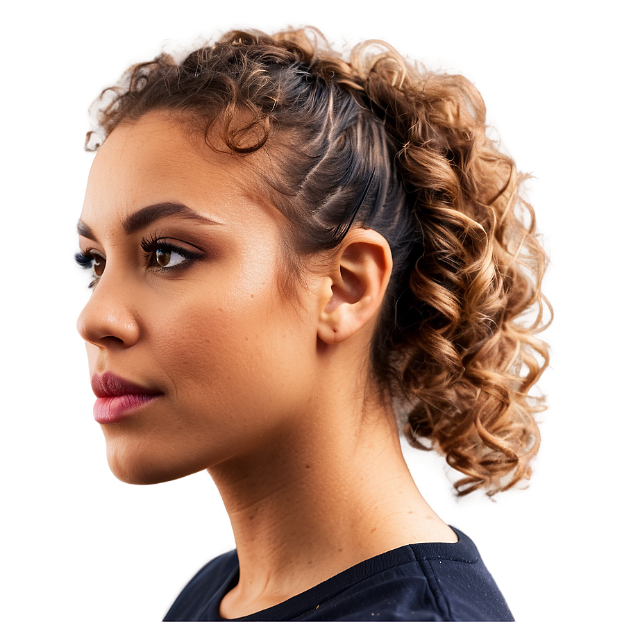 Download Curly Hair Ponytail Swing Png Jbf67 | Wallpapers.com