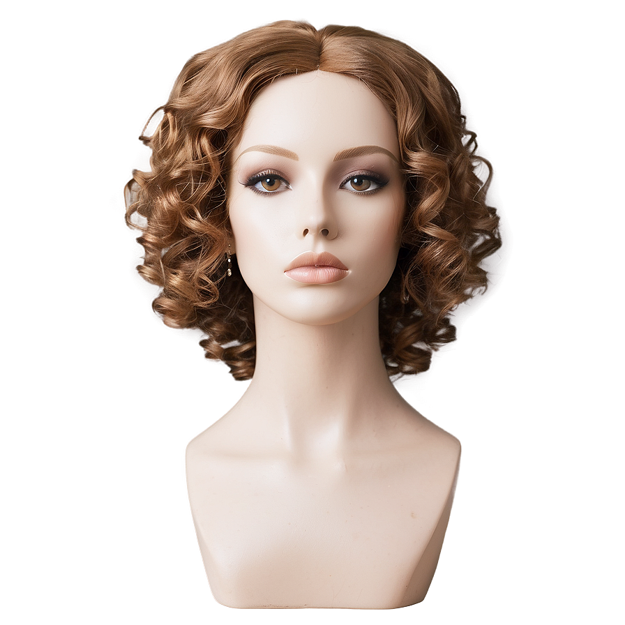 Curly Hair Wig Png 05252024 PNG
