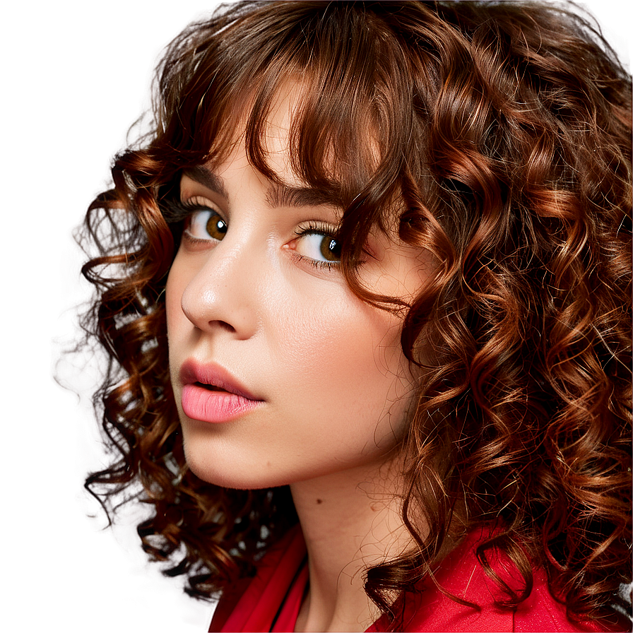 Curly Hair With Bangs Png 80 PNG