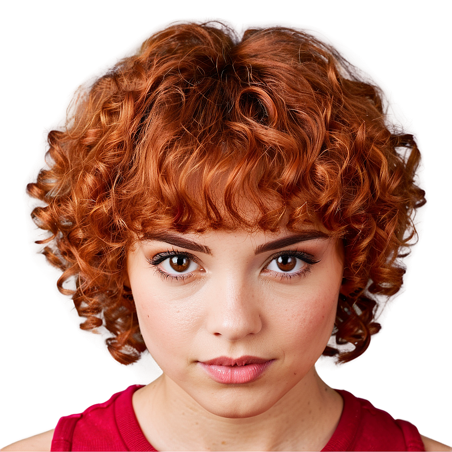 Curly Hair With Bangs Png Omo98 PNG