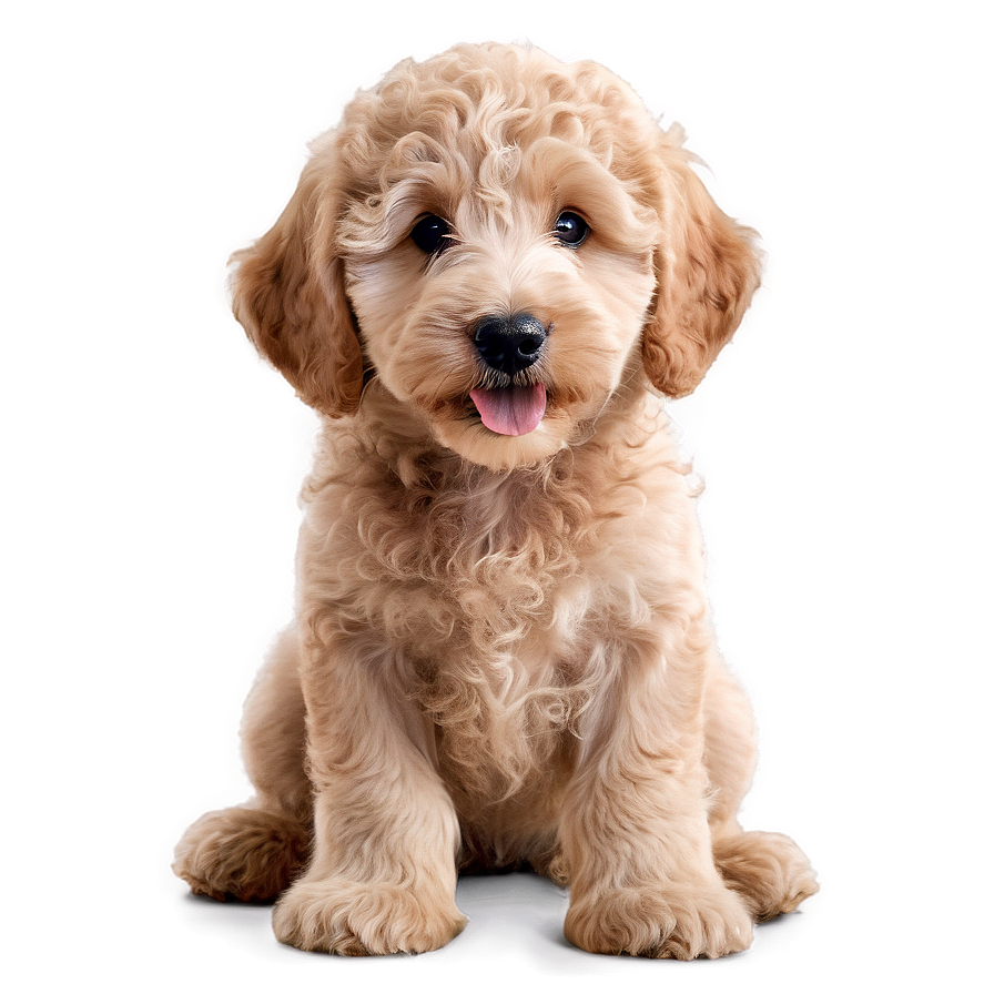 Curly Haired Goldendoodle Png 06262024 PNG