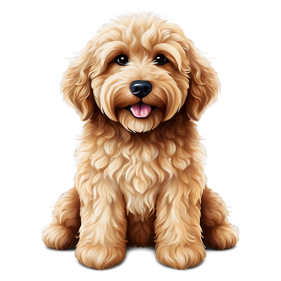 Curly Haired Goldendoodle Png Baf PNG