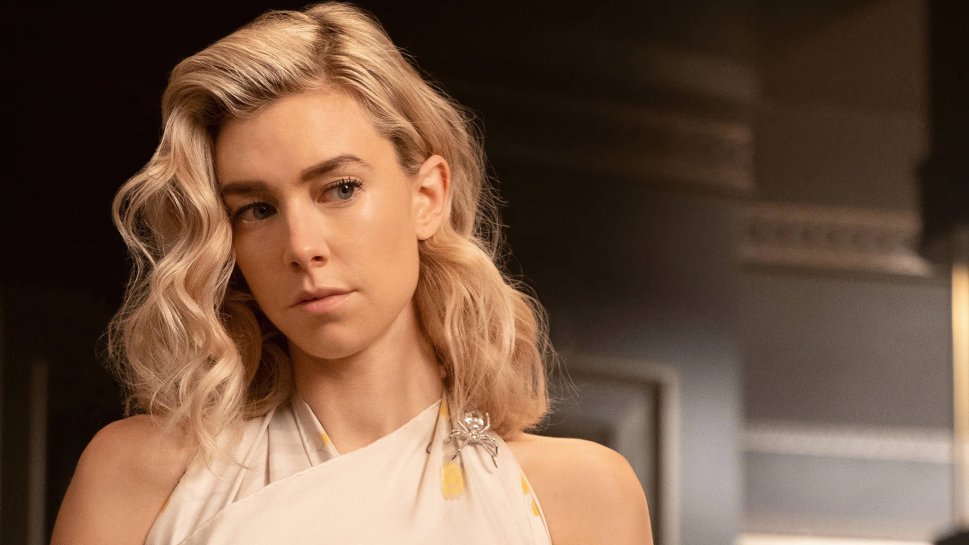Curly-Haired Vanessa Kirby Wallpaper
