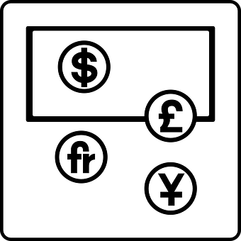 Currency Symbols Connection Graphic PNG