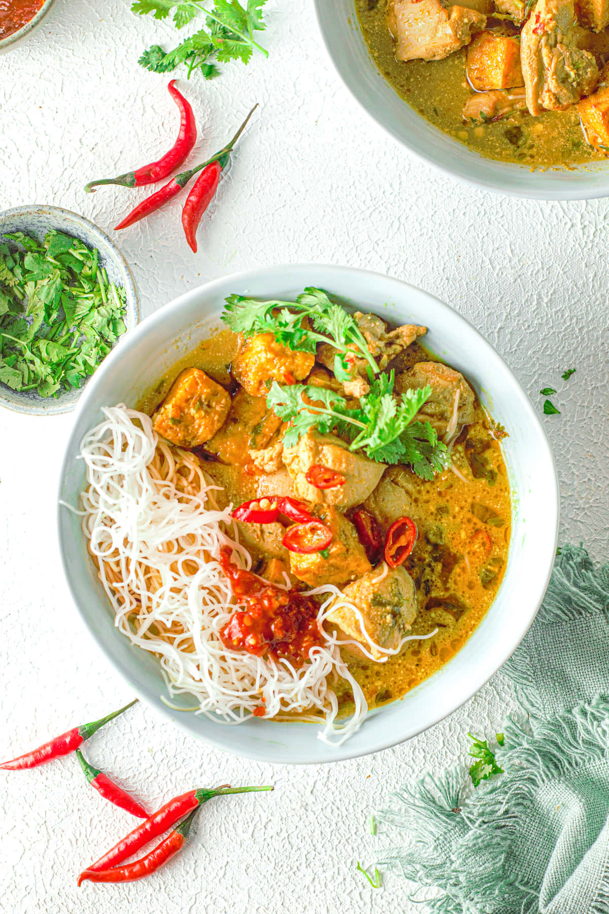 Curry Laksa Made With Thin Vermicelli Wallpaper