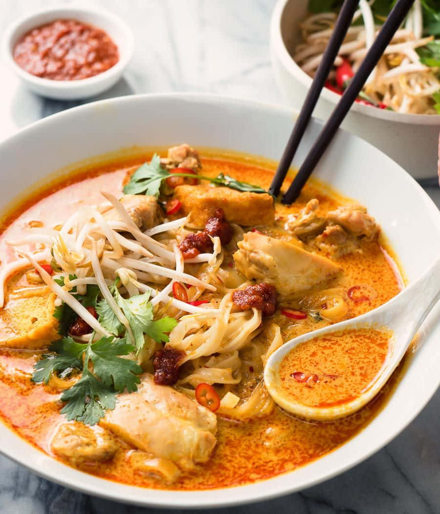 Curry Laksa With Flavorful Orange Soup Picture