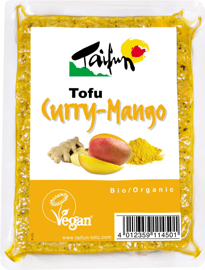 Curry Mango Flavored Tofu Packaging PNG