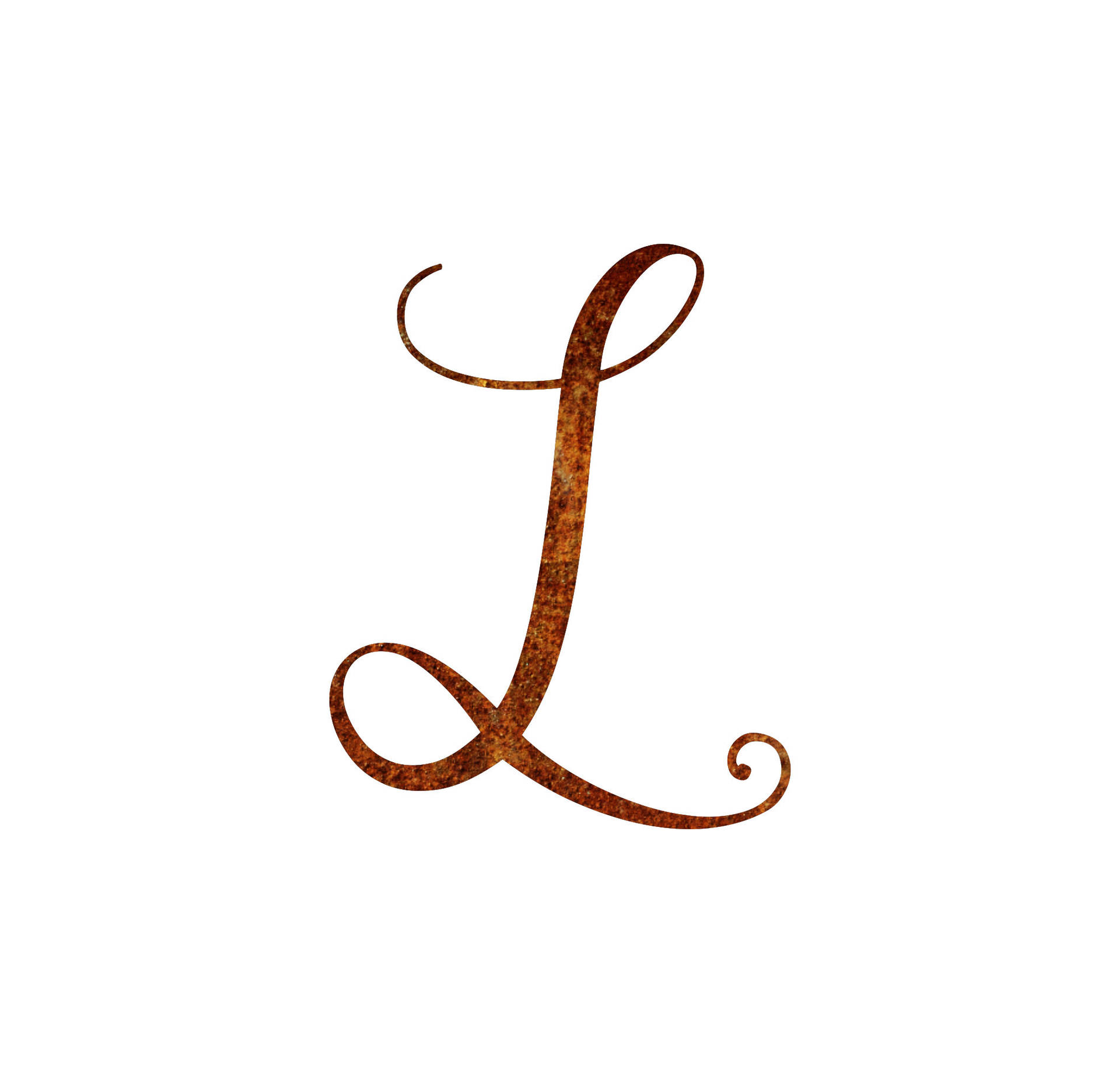 Cursive Brown Letter L