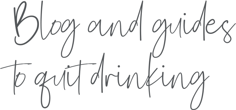 Cursive Handwriting Quit Drinking Guide PNG