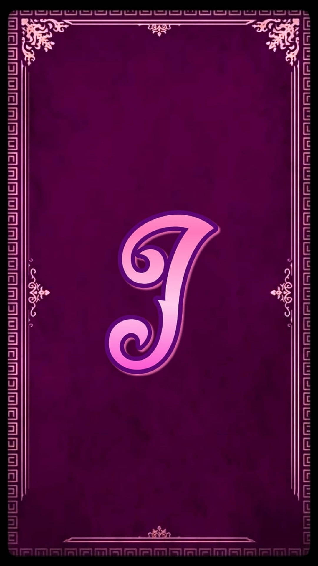Cursive Letter I Purple Art