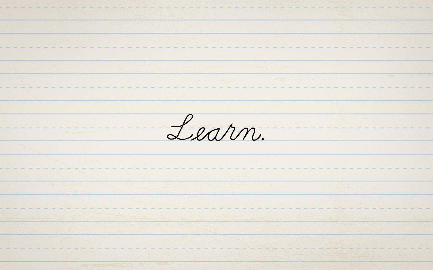 Cursive Text Learning Wallpaper