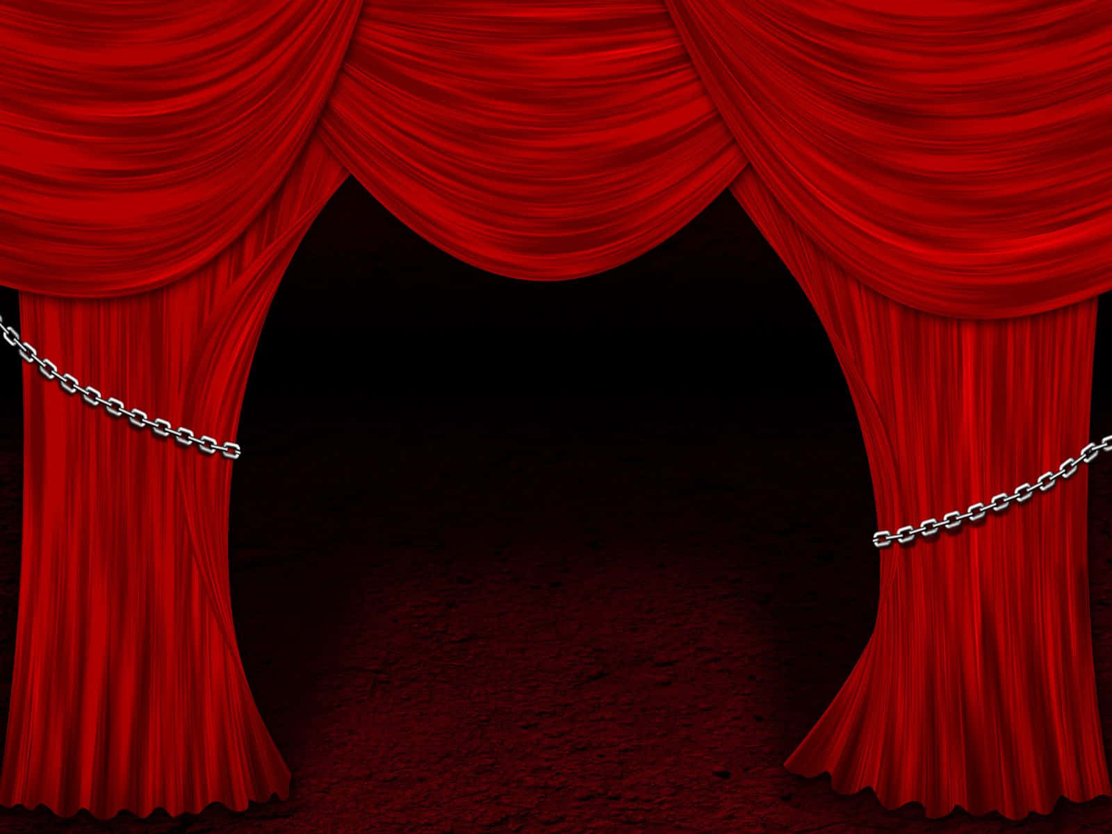 Red Curtain With Chains