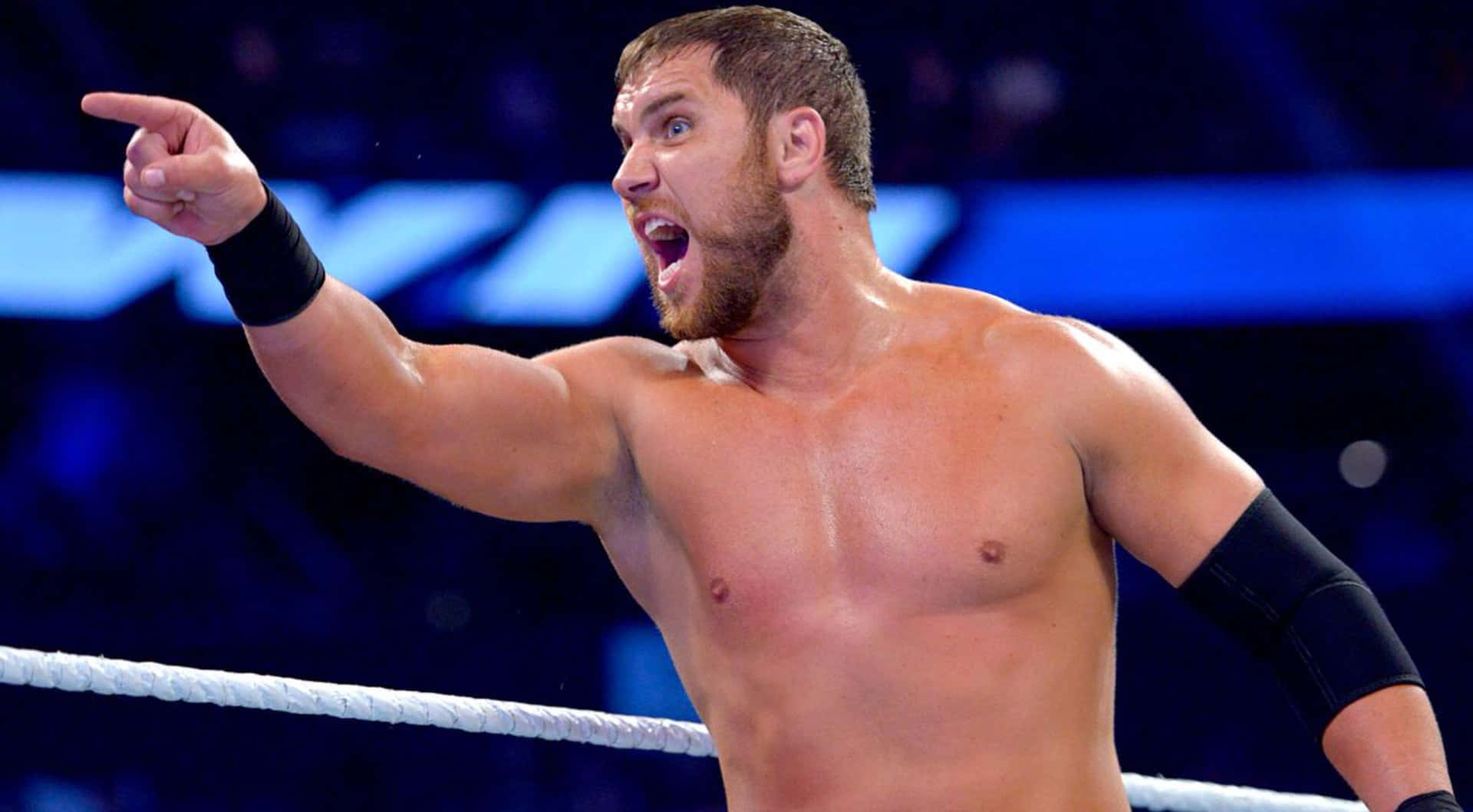 Curtis Axel Pointing Outside The Ring Wallpaper