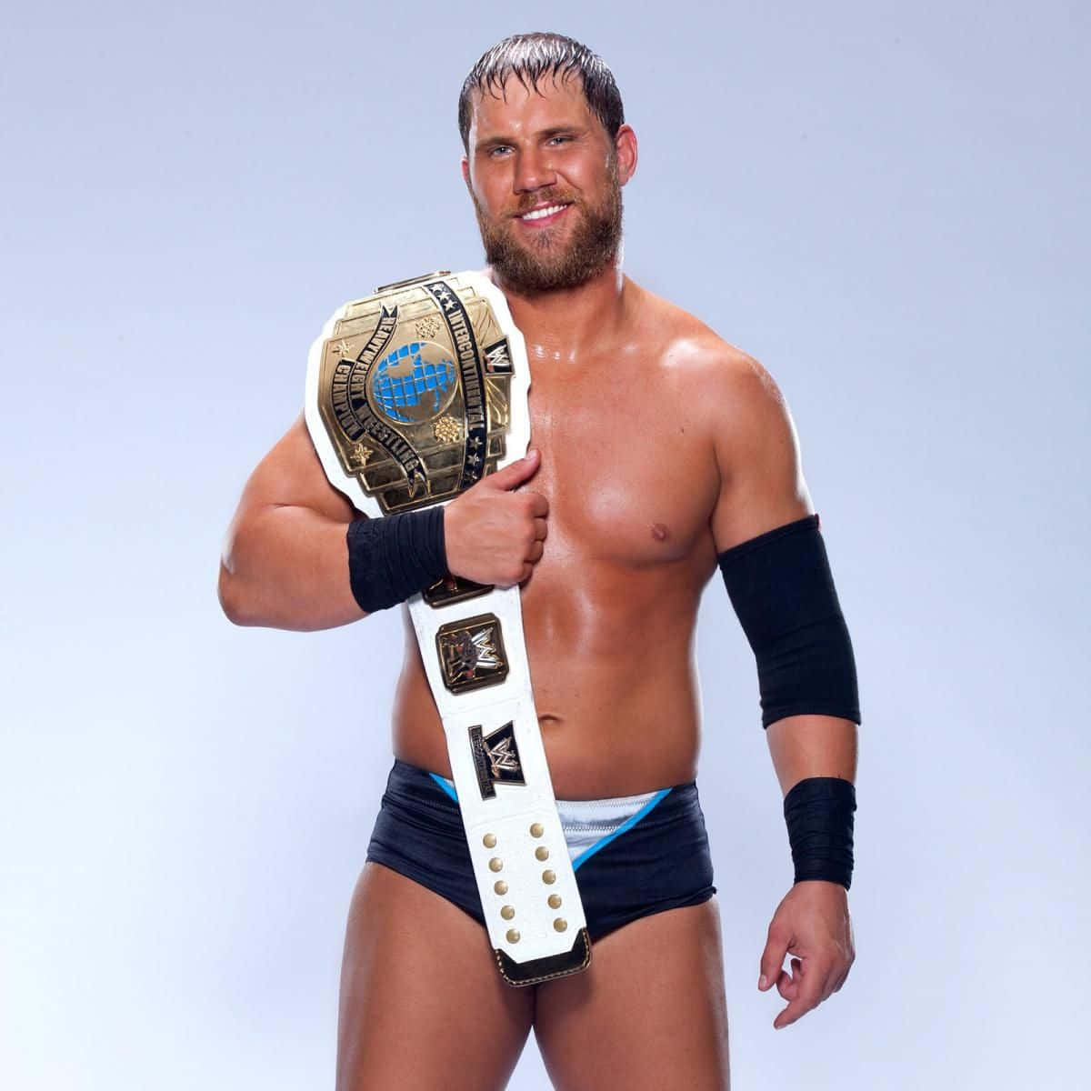Curtis Axel WWE Intercontinental Championship bælte lys grå tapet Wallpaper