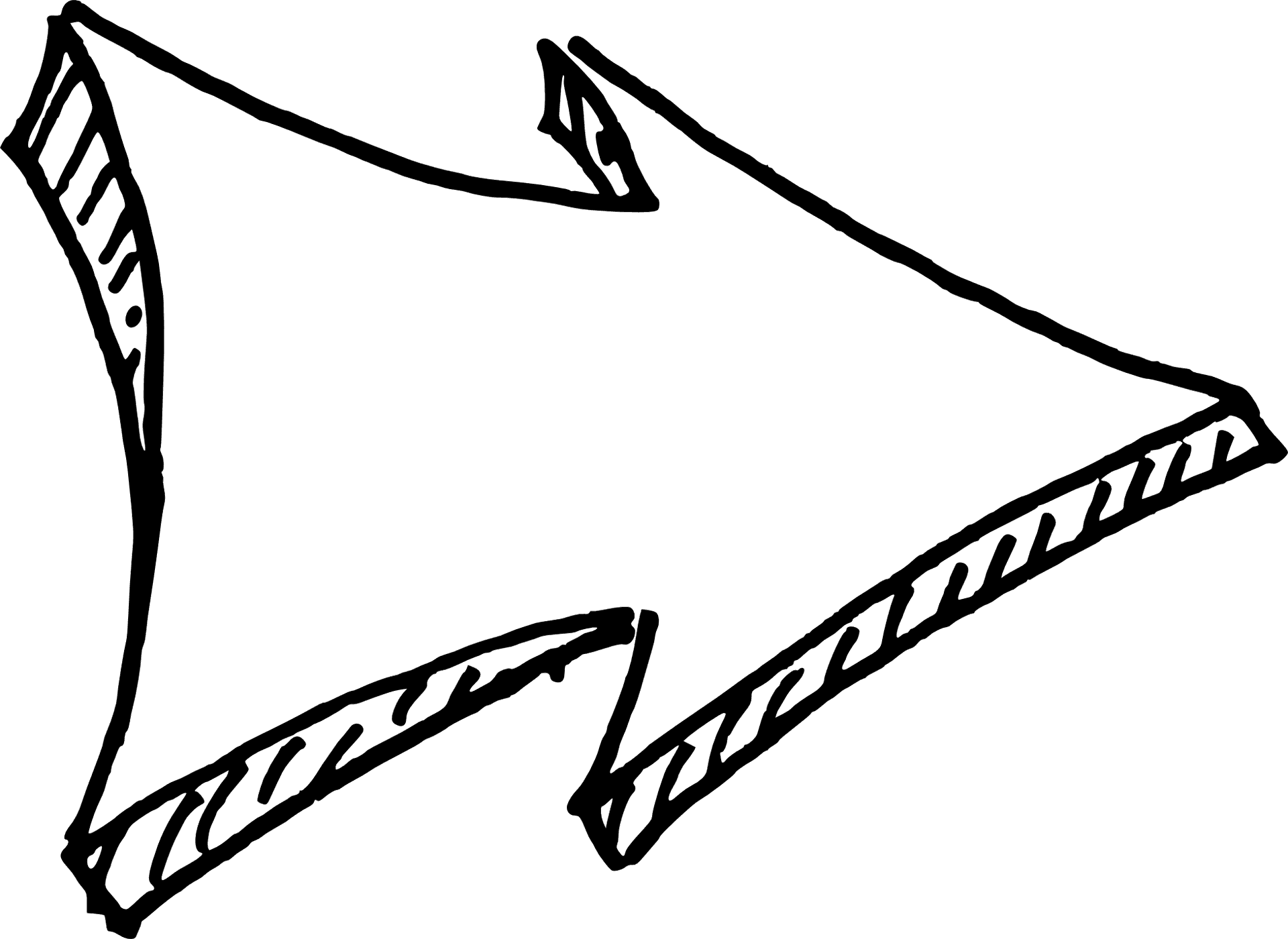 Curved Arrow Drawing PNG