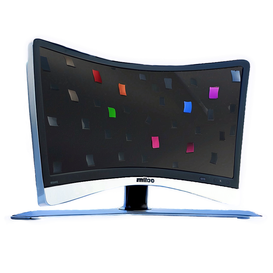 Curved Computer Monitor Png Pqb PNG