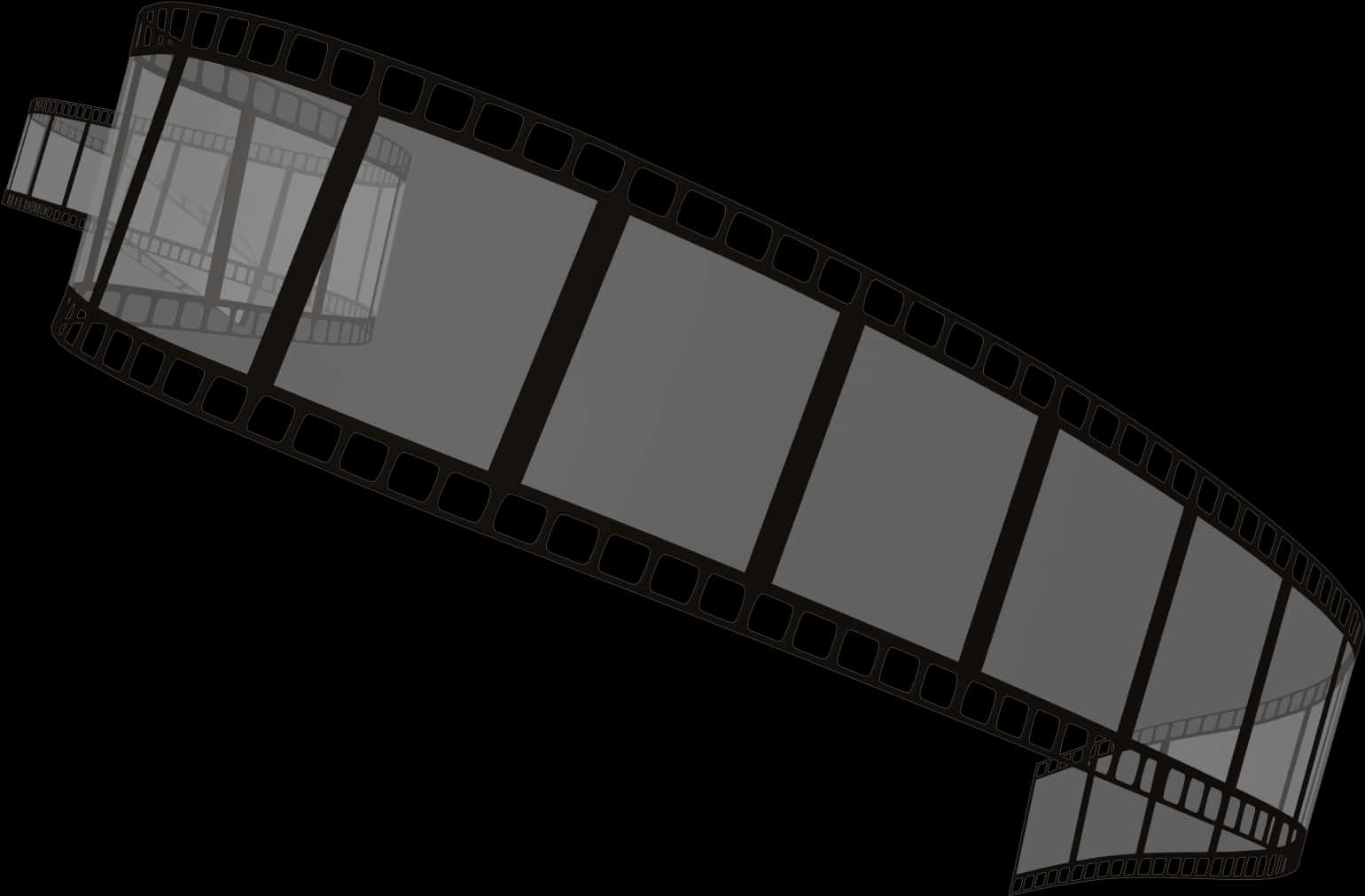 Curved Film Strip Graphic PNG