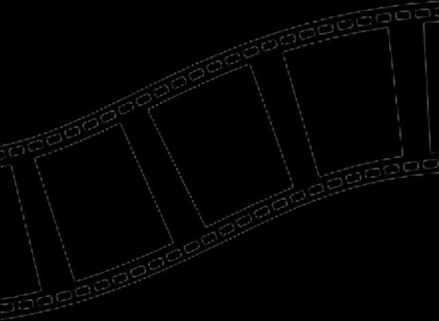 Curved Film Strip Graphic PNG
