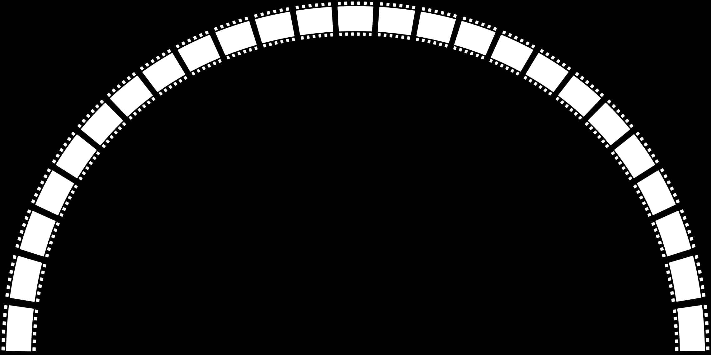Curved Film Strip Vector PNG
