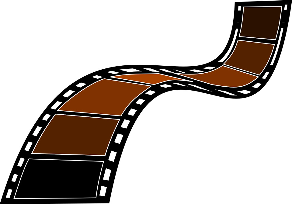 Curved Filmstrip Graphic PNG